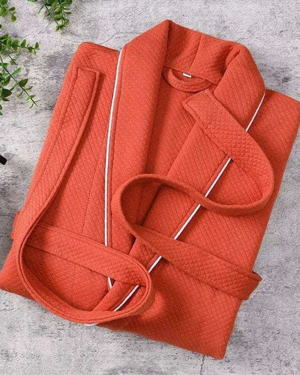 Elegant Unisex Hooded Cotton Bathrobe for Ultimate Comfort