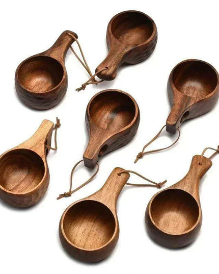 Artisan Acacia Wood Adventure Mug with Stylish Rope Handle - Your Unique Outdoor Drinkware