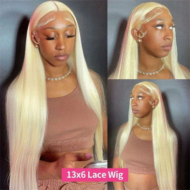 Gleaming Honey Blonde Brazilian Human Hair Wig with Flawless HD Lace Front - Elegance Collection