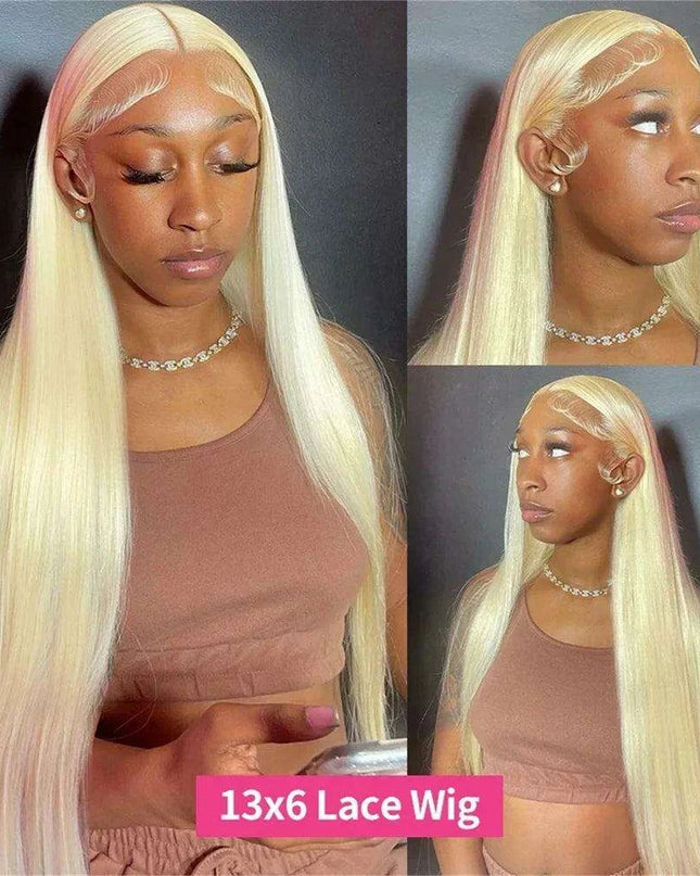 Gleaming Honey Blonde Brazilian Human Hair Wig with Flawless HD Lace Front - Elegance Collection
