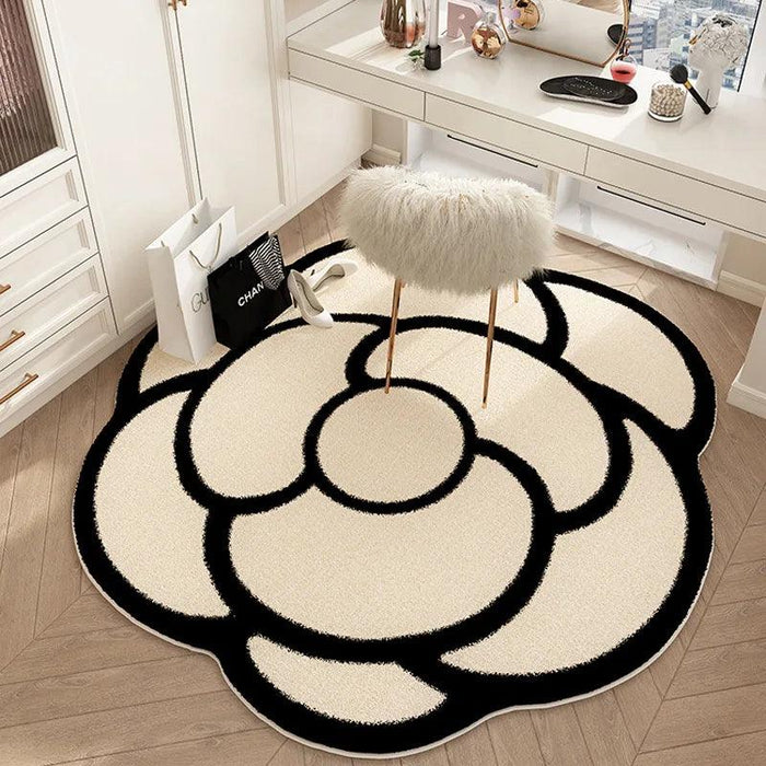 Luxurious Floral Plush Carpet - Elegant & Cozy Home Accent