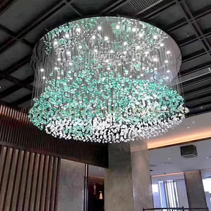 Large Modern Crystal Chandelier — Hotel Lobby & Villa Statement Piece