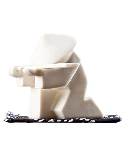 Elegant Samurai Porcelain Incense Holder - Unique Artistic Censer for Home Serenity