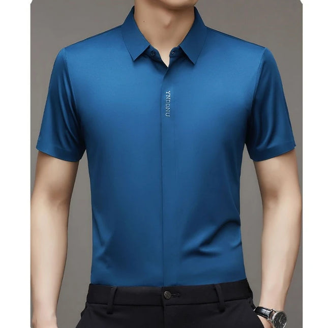 Men's Mulberry Silk Short-Sleeve Shirt
