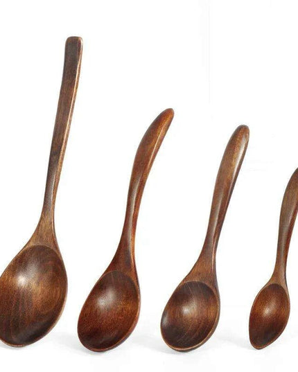 Elegant Long-Handled Wooden Spoon for Gourmet Ramen and Porridge Enjoyment