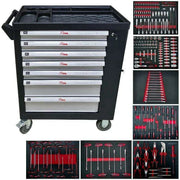 Customizable 260-Piece Auto Tool Trolley Cabinet for Ultimate Organization