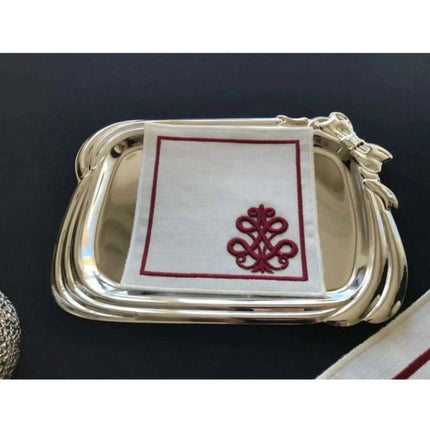 Luxurious 3D Embroidered Placemat Collection: 12-Piece Set for Exquisite Dining
