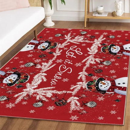 A20MaoX Christmas Rug - Washable Festive Door Mat for Living Room Deco