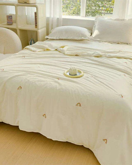 Innovative Breathable Summer Quilt - Double Layer Cooling Design, Lightweight & Washable