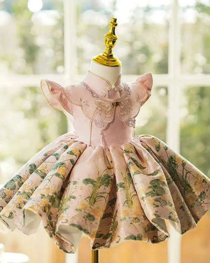 Stylish National Ethnic Children's Ball Gown for Birthday and Baptism