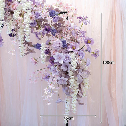 Lavender Hydrangea Silk Flower Row – Wedding Arch & Centerpiece