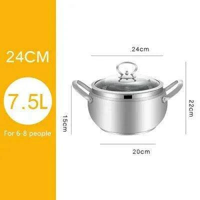 Premium Stainless Steel Cooking Pot Set - Essential Cookware for Gourmet Soups and More
