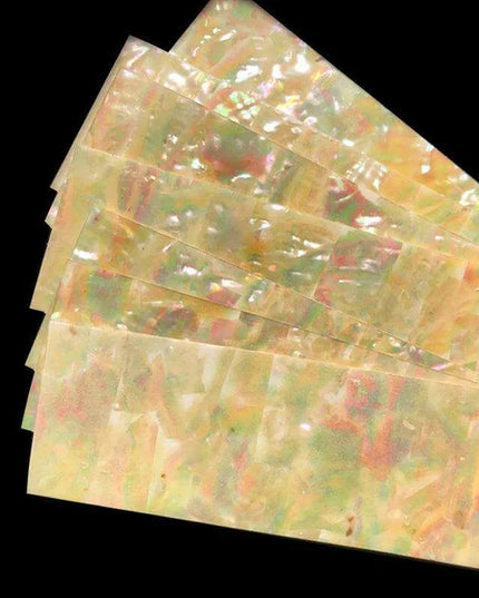 Luminous Iridescent Abalone Celluloid Guitar Head Veneer Sheet for Luthiers - 1PC Inlay Strips