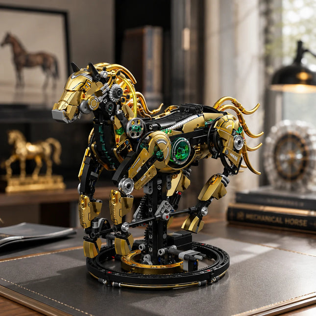 Mechanical Horse Building Set, 1,055 Pieces, STEM Project