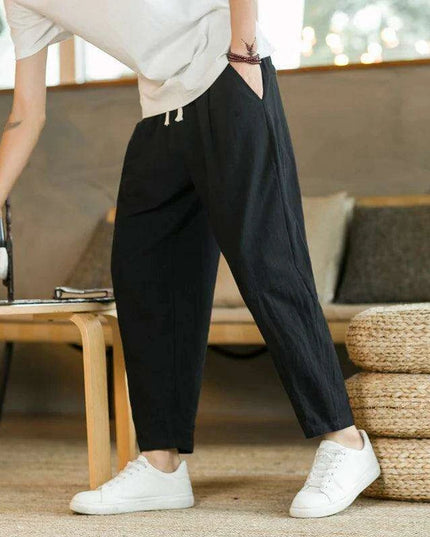 Cotton-Linen Summer Casual Trousers for Men