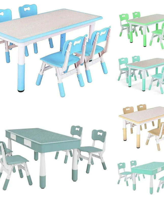 Ergonomic and Adjustable Kids Table and Chair Set for Safe Playtime