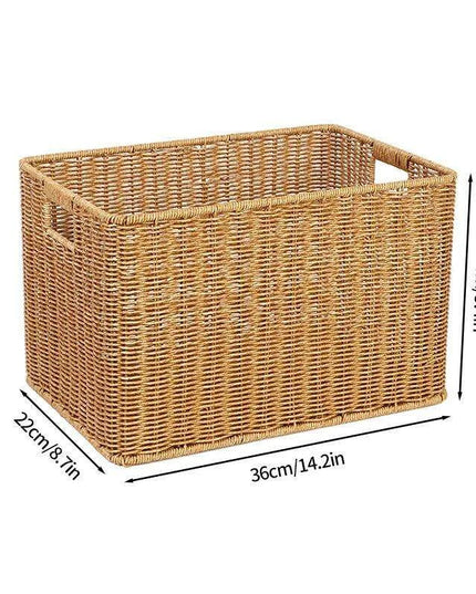 Chic Handwoven Multi-Functional Storage Basket - Stylish Organizer for Clothes, Groceries, and More for Any Space