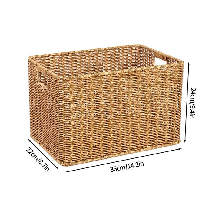 Chic Handwoven Multi-Functional Storage Basket - Stylish Organizer for Clothes, Groceries, and More for Any Space