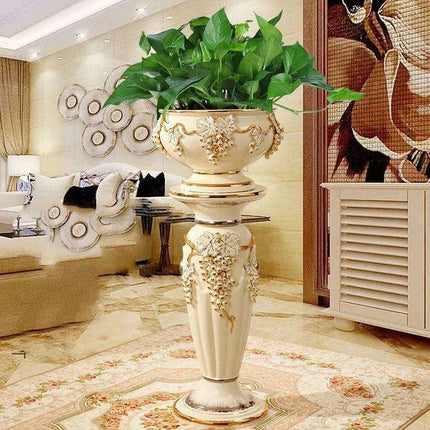 Luxurious European-Inspired Ceramic Floor Vase - Stunning Home Accent for Elegant Interiors