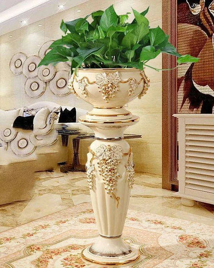 Luxurious European-Inspired Ceramic Floor Vase - Stunning Home Accent for Elegant Interiors