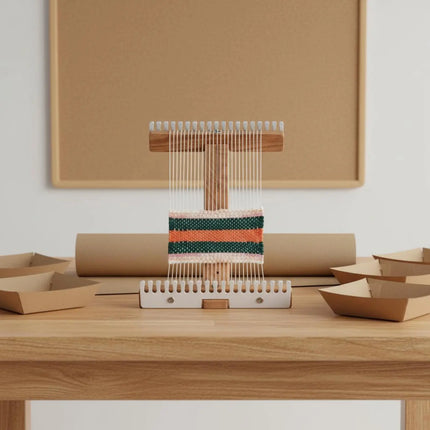 Shop1104398223 Adjustable Wood Tapestry Loom Weaving Kit with Comb