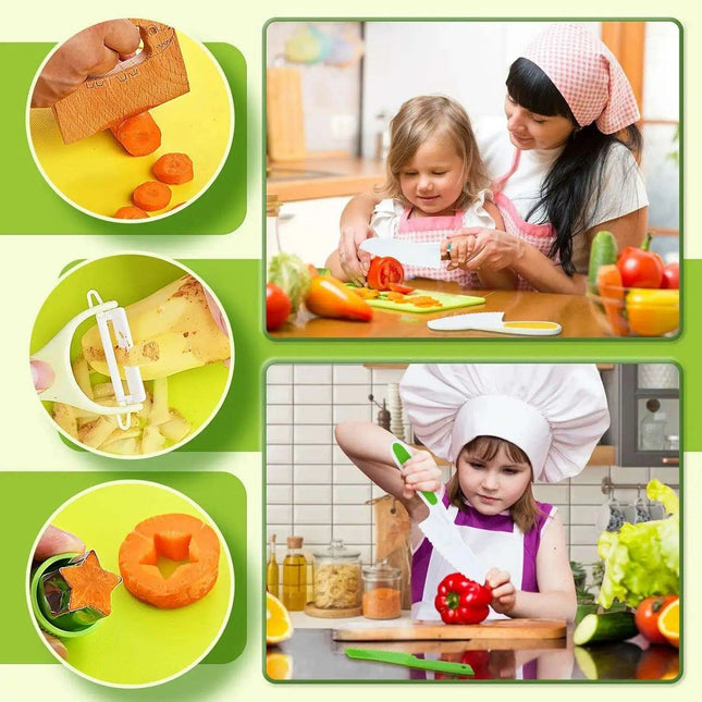 Little Chefs Montessori Cooking Set - 13 Safe and Fun Tools for Young Culinary Explorers