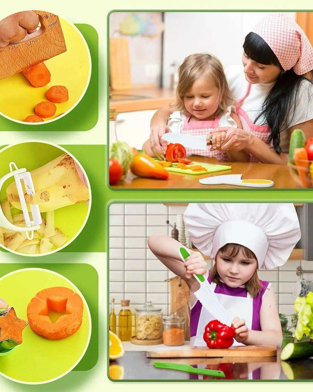 Little Chefs Montessori Cooking Set - 13 Safe and Fun Tools for Young Culinary Explorers