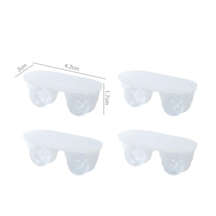 Set of 4 Silent Self-Adhesive Mini Caster Wheels for Easy Movement of Storage Bins and Trash Cans - Scratch-Free and Versatile