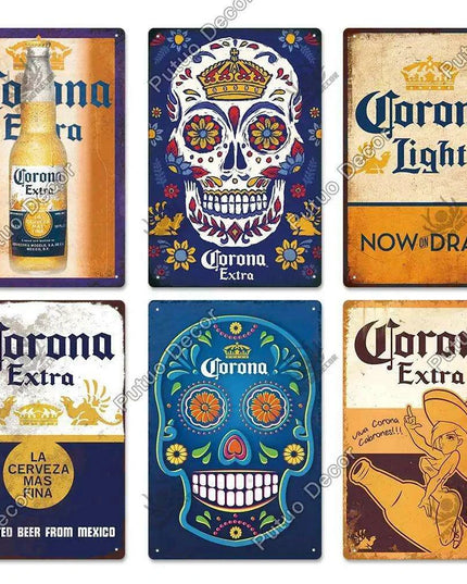 Retro Beer Sign Metal Wall Decor - Timeless Home Bar and Garage Accent