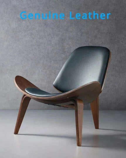Nordic Artistic Solid Wood Lounge Chair with Unique Airplane Shell Design