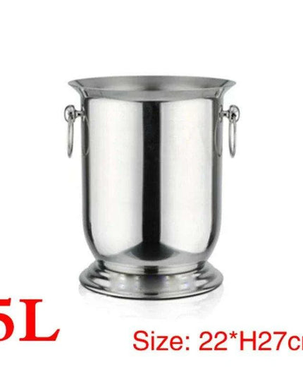 Elegant Stainless Steel Deer Head Beverage Chiller - Premium Ice Bucket
