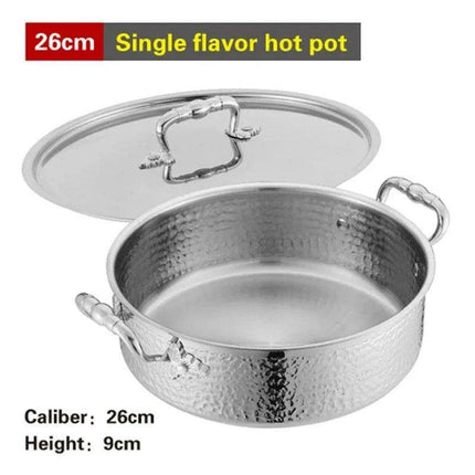 Versatile Dual Flavor Stainless Steel Hotpot with Crystal Clear Soup Pot - Enhance Your Culinary Adventures