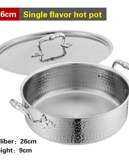 Versatile Dual Flavor Stainless Steel Hotpot with Crystal Clear Soup Pot - Enhance Your Culinary Adventures