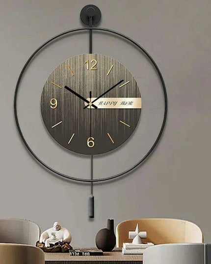 Sophisticated 3D Quartz Pendulum Wall Clock for Modern Living Spaces