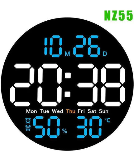 Vibrant Remote-Controlled LED Calendar Clock with Dual Alarms and Temperature Display for Home Decor