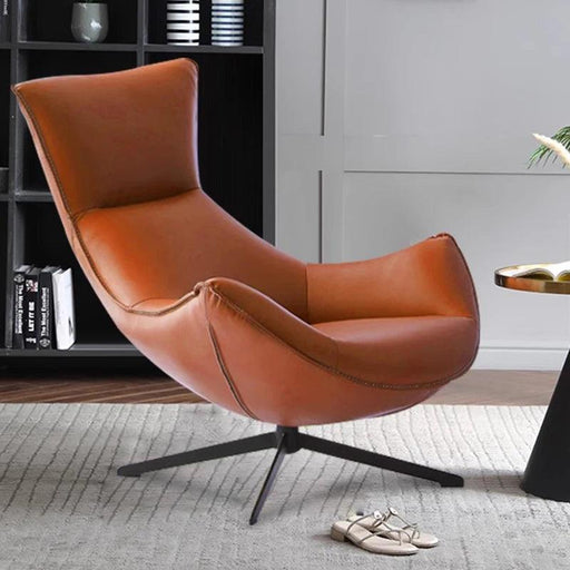 Elegant Nordic Leather Lounge Chair with Premium Comfort