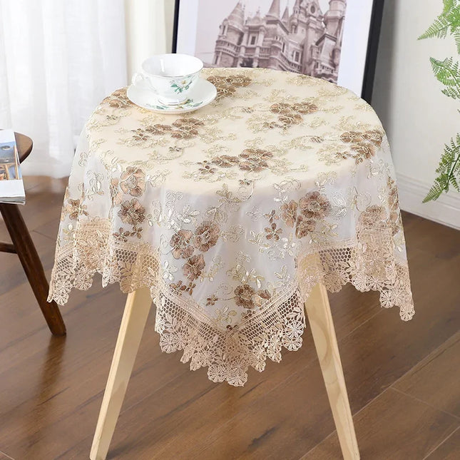 Lace Embroidery Tablecloth — Luxury Wedding & Dining Table Cover