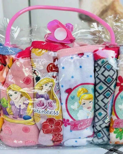 6-Pack Kids Cotton Underwear with Favorite Cartoon Characters - Spiderman, Mickey Mouse, Elsa, and Cars Designs
