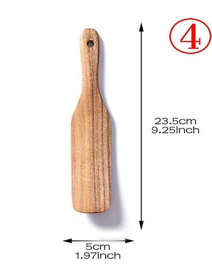 Rustic Acacia Wood Culinary Utensil Set - Timeless Tools for the Modern Kitchen