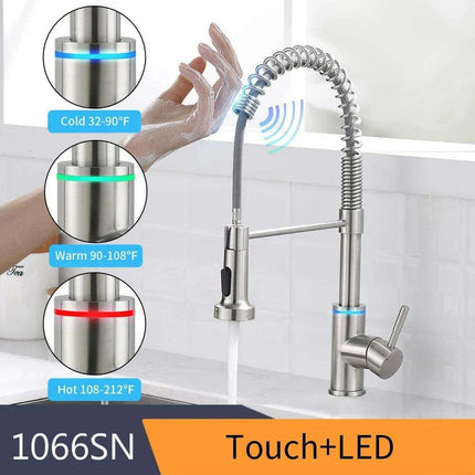 Smart Touch Sensor-Enabled Rotating Kitchen Faucet with Innovative Design
