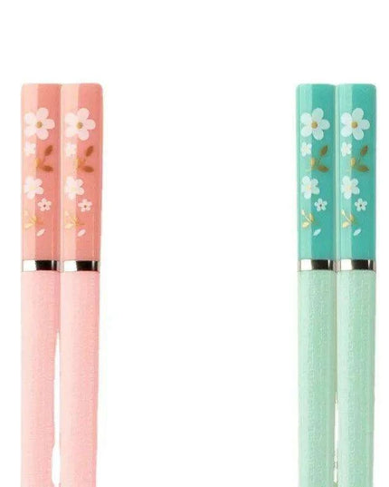 Sakura Elegance: Chic Pink Alloy Chopsticks for Gourmet Dining Delight
