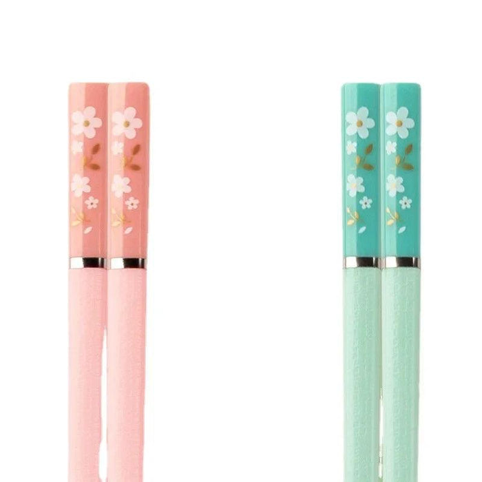 Sakura Elegance: Chic Pink Alloy Chopsticks for Gourmet Dining Delight