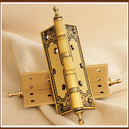 One Pieces European Luxury Brass Door Hinge 5-inch High-end Electropla