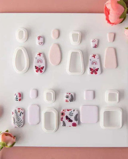 Geometric Elegance Polymer Clay Cutting Tools - Essential for Creative Makers