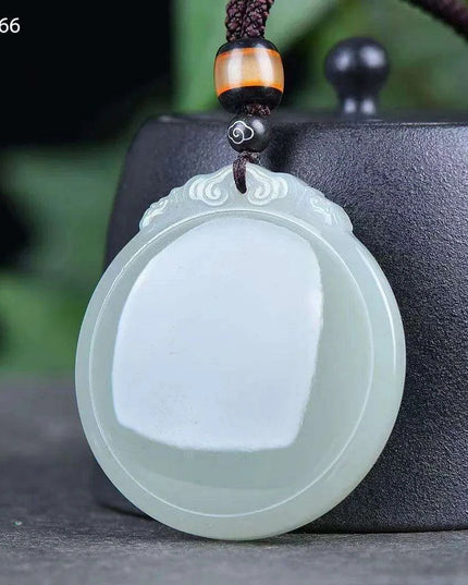 Sterling Silver Mosaic Jade Pendant Necklace