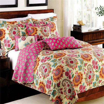 Elegant Floral Cotton Quilt Collection