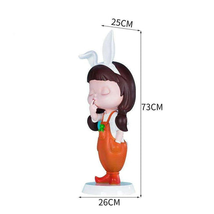 Whimsical Nordic Cartoon Character Statue for Creative Indoor Decor