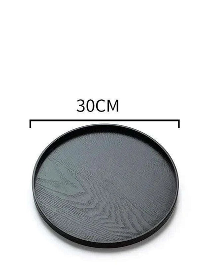 Elegant Round Wooden Tea Tray for Chinese Kung Fu Tea and Snacks