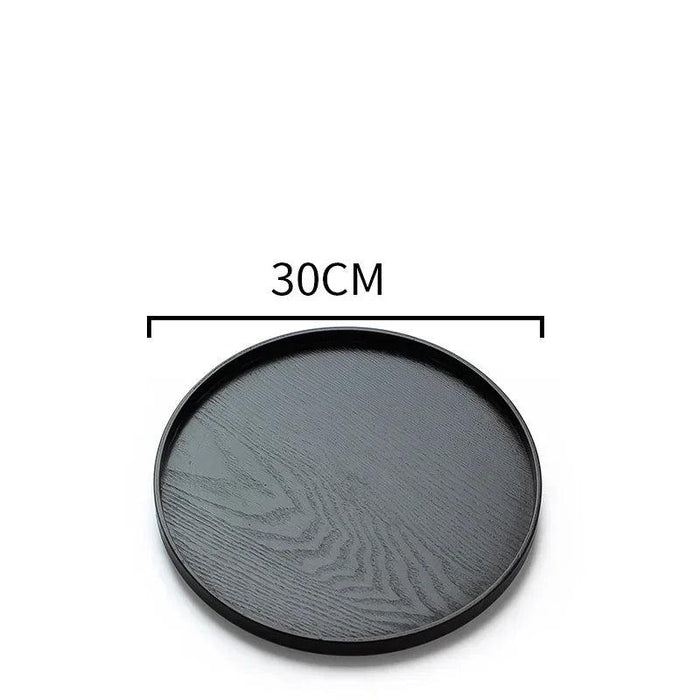 Elegant Round Wooden Tea Tray for Chinese Kung Fu Tea and Snacks