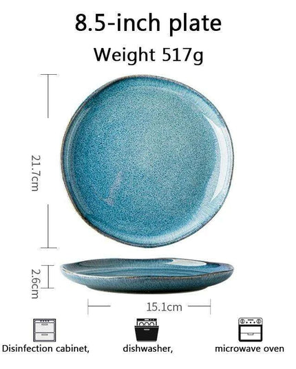 Handcrafted Blue Kiln Charger Plates - Elegant Table Decor for Sophisticated Dining Experiences